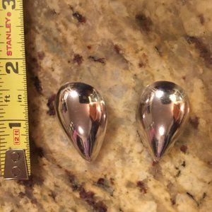 Vintage Sterling Silver Clip Earrings From Mexico